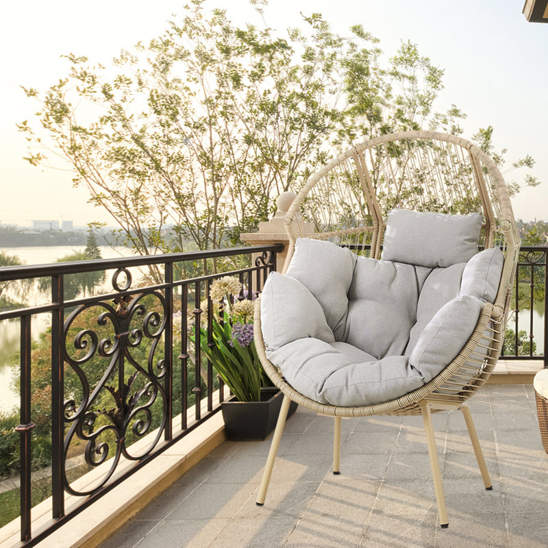Hamac avec coussin Azuredee, Beige, Beige