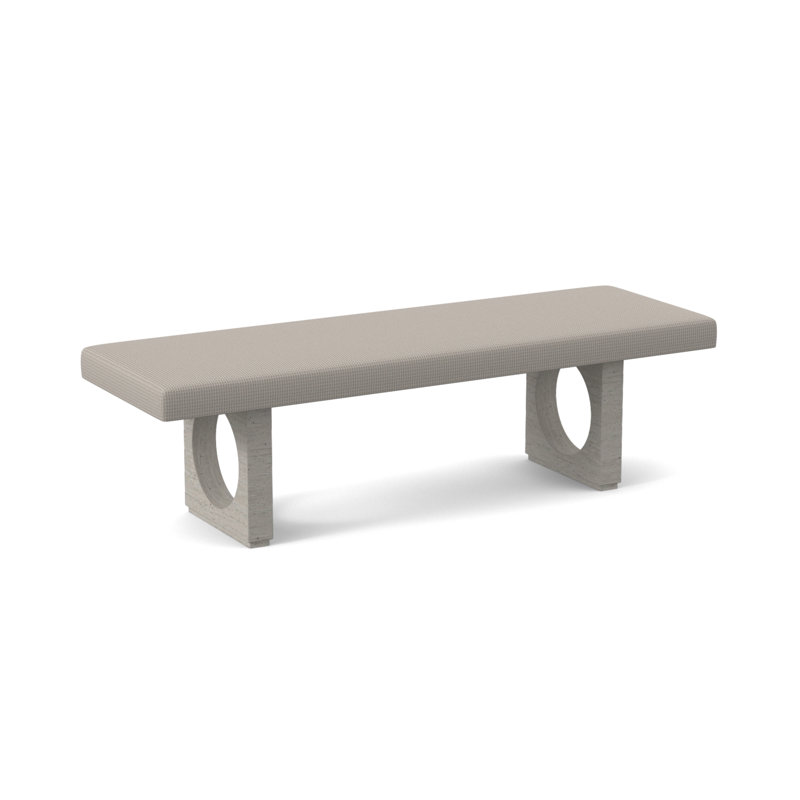 Banc rembourré Void, Bisque, Écaille de tortue lin