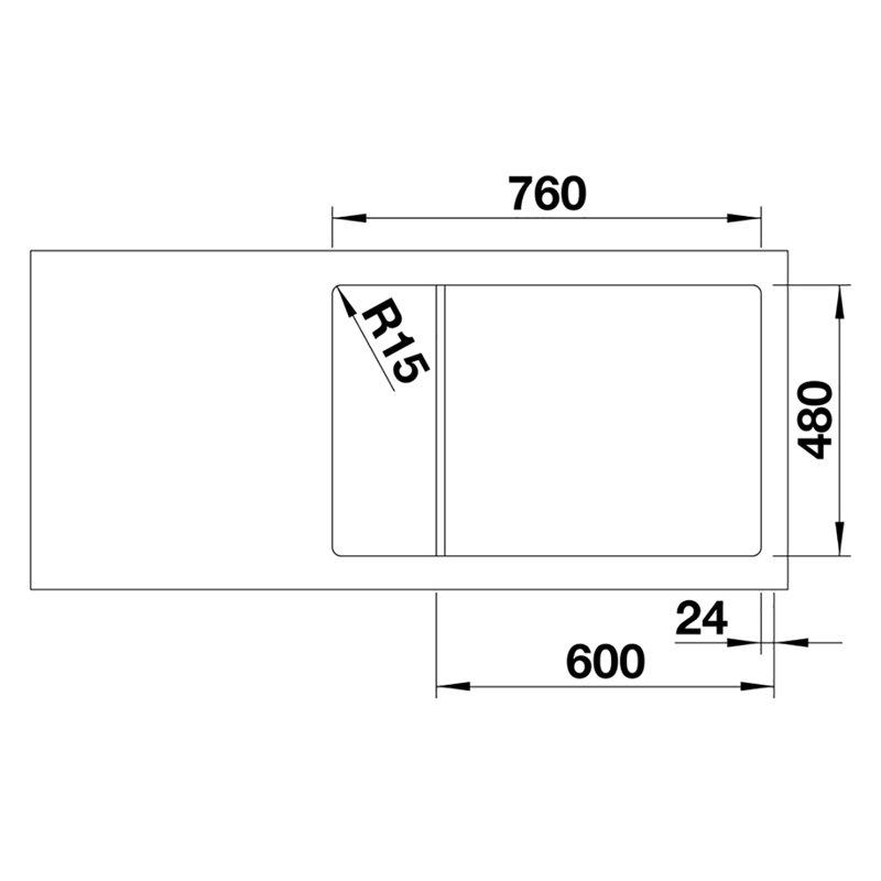 Legra 1.5 Bowl Inset Kitchen Sink, White
