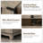 Farmhouse End Table with Charging Station, 23.6'' Large Sofa Side Table with LED Light and 2 Drawers, Square Nightstand with Side Shelves-658558875