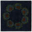 Tapis carré bleu marine Otto