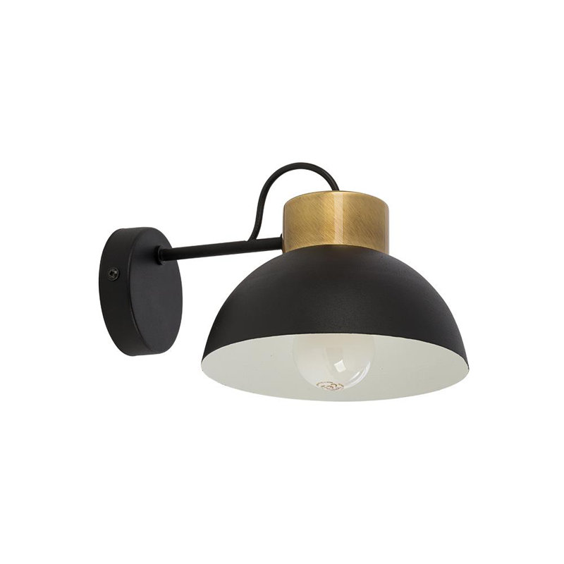 Gribble Armed Sconce, Gold, Black