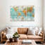 «Globe World Map», ensemble de 3 reproductions sur toile par Tess P-1636513155