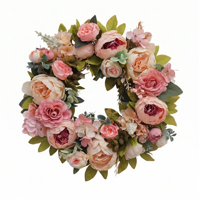 Couronne de pivoines 18 po