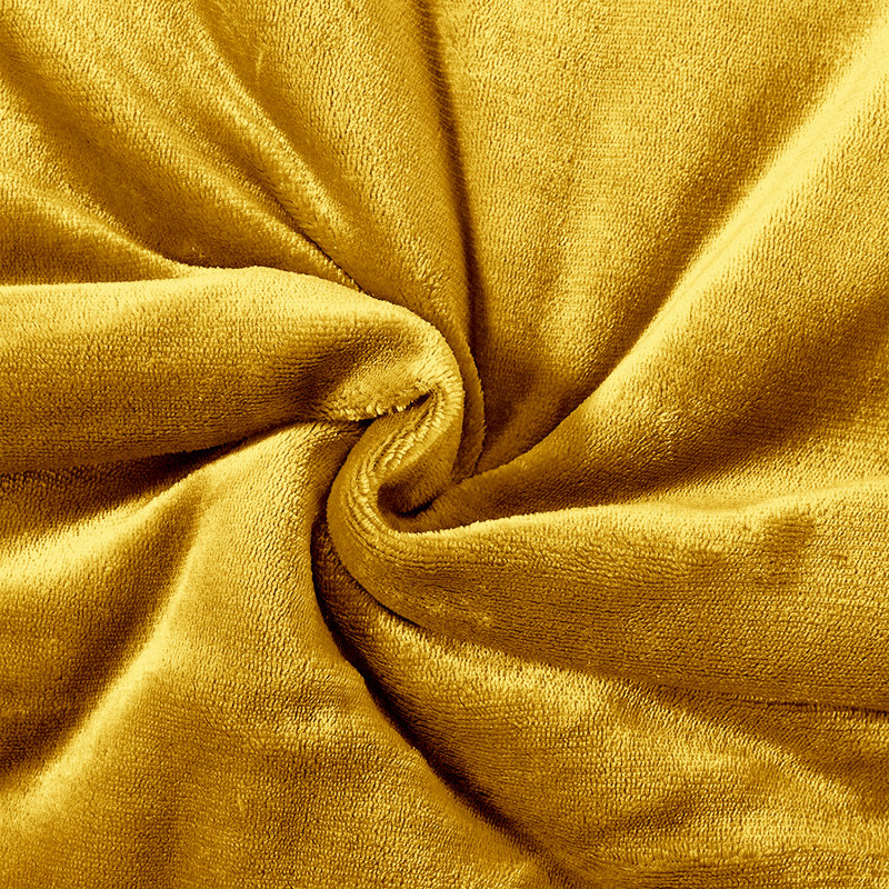 Hanae Sherpa Fleece Thick Blanket Bed Throws, Yellow