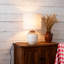 Lampe de table 22 po en céramique blanche et dorée