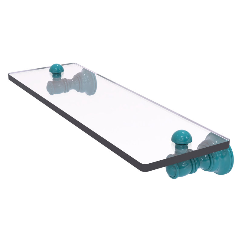 Tablette flottante Carolina, H 2,4 po x l 16 po x P 5,54 po, Bleu sarcelle Glokzin
