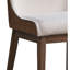 Ensemble de 2 chaises d'appoint tendance pour cour intérieure - Boucle blanche et velours marron, noyer. Élégantes chaises (paire 2) : Boucle, Flair
