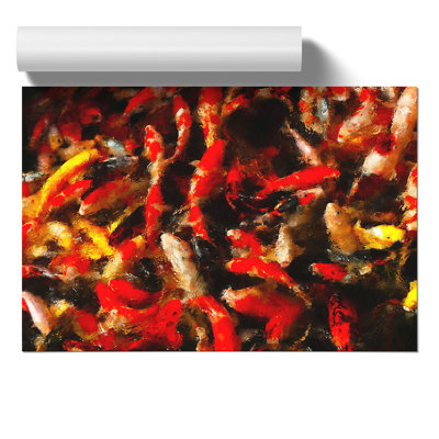 Many Fish Painting - Frameless Print