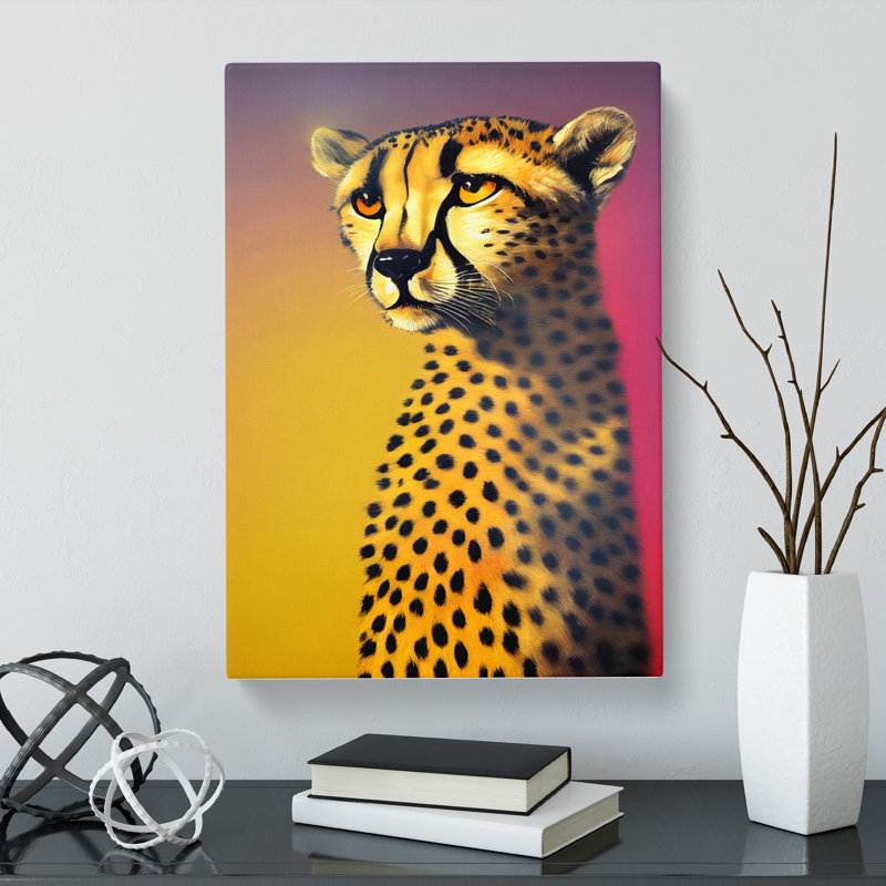 Cheetah Urban - Wrapped Canvas, 60cm H x 40cm W x 3cm D