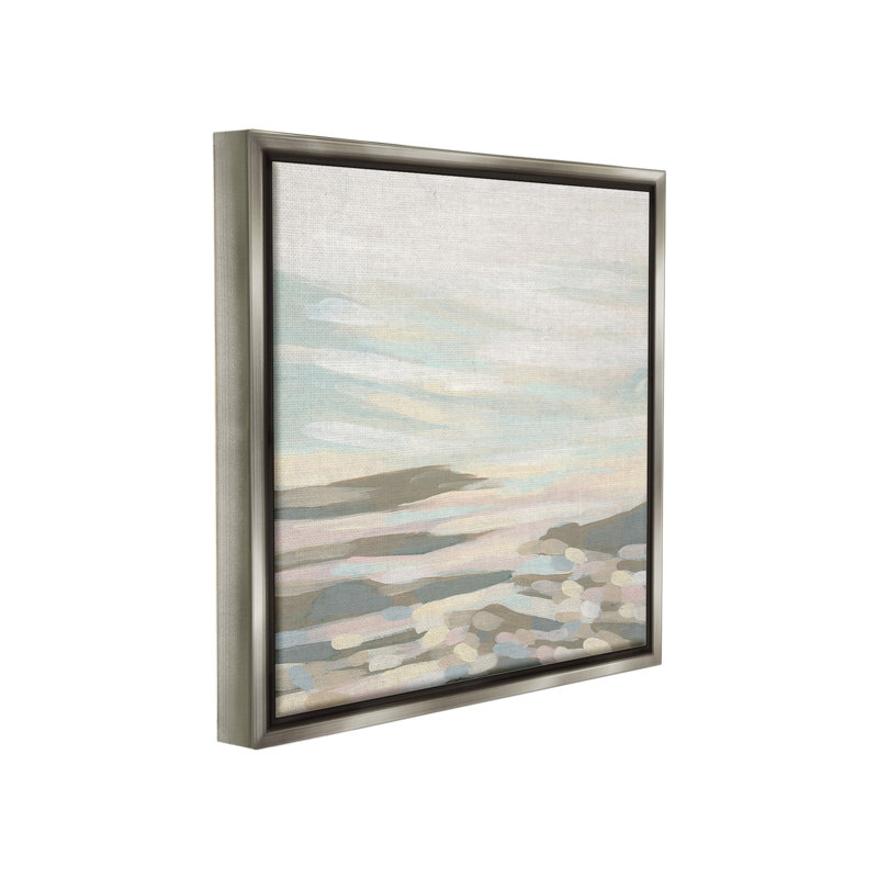 «Abstract Pastel Landscape Floater Frame» par June Erica Vess sur toile, Cadre flottant gris lustré, H 25 po x l 25 po