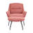 Caicedo Fabric Upholstered Accent Chair with Ottoman-1287311460