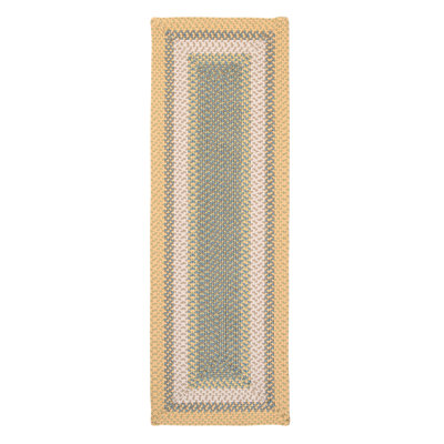 Tapis géométrique jaune en polypropylène Aylo