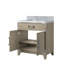 Meuble-lavabo simple avec plateau en marbre de culture-549293139