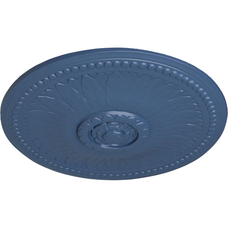 Endurathane Sellek Ceiling Medallion, 18 1/2"OD x 7/8"ID x 1 1/2"P (Fits Canopies up to 1 1/8")Hand-Painted Gold Finish