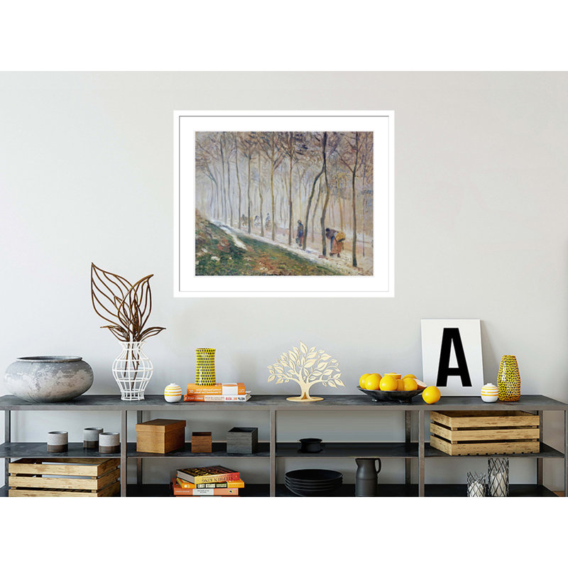 «The Path Effect of Snow» par Camille Pissarro, impression giclée sur cadre, H 13,75 po x l 15,62 po