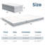 Matelas pliable en trois de 10 cm (4 po) en mousse à mémoire de forme, format standard, mi-ferme-228789835