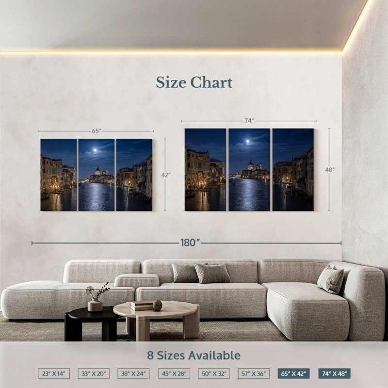 Aime Venice At Night, 42" H x 65" W
