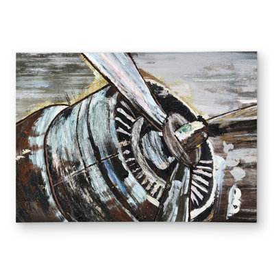 Airplane Propeller Beige Aviation Outdoor Area Rug for Home Decor