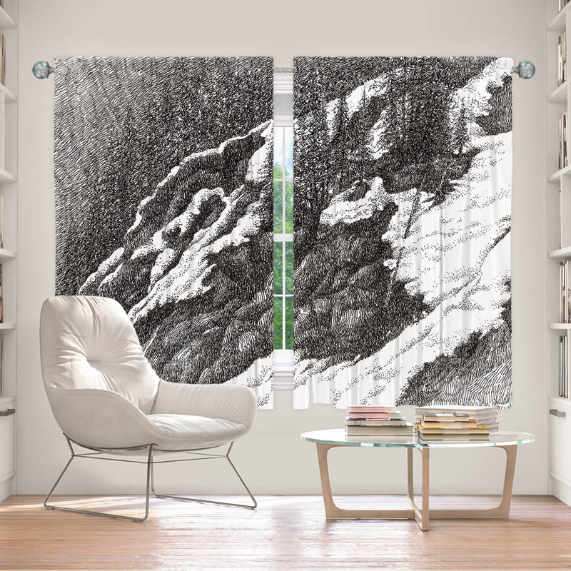 Paire de rideaux obscurcissant avec passe-tringle Delaughter Room, L 40 po x L 61 po