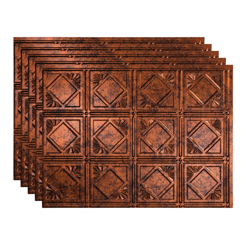 Ensemble de dosseret décoratif en vinyle de style traditionnel 4, Cuivre pierre de lune