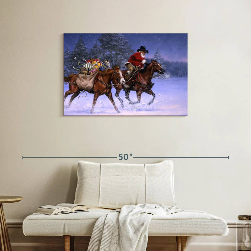 Christmas Rush, 24" H x 36" W