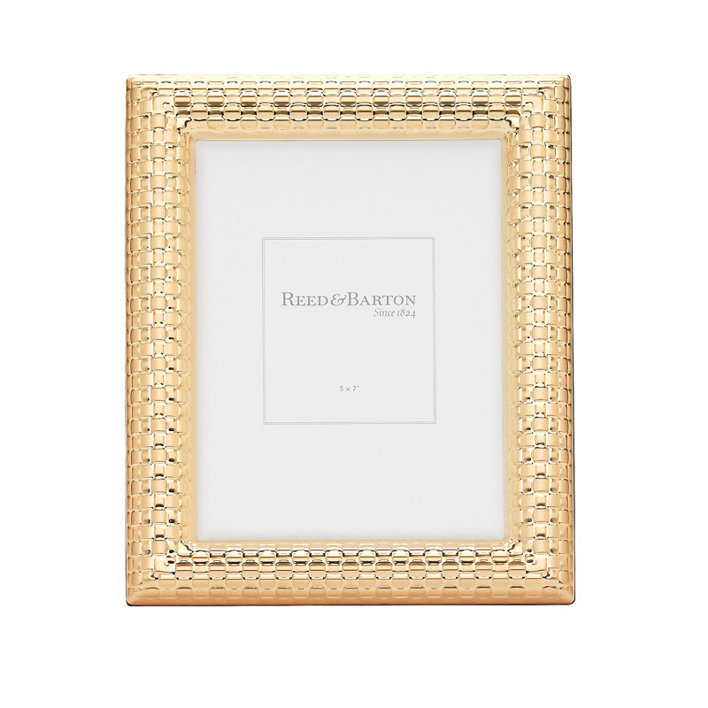 Gold Plated 8x10 Tabletop Stainless Steel Picture Frame
