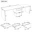 Bureau en coin 90 po en L 90 po avec 3 tiroirs pivotants à 360 degrés, finition noyer pour le bureau à domicile et le salon-2056302920