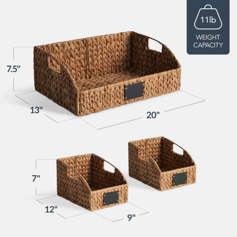 Pantry Storage Baskets, Chestnut