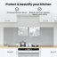 Vidaxl Kitchen Backsplash White 80 X 40 Cm Tempered Glass-119815108-119815105