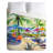 Caribbean Time Coastal Duvet Cover