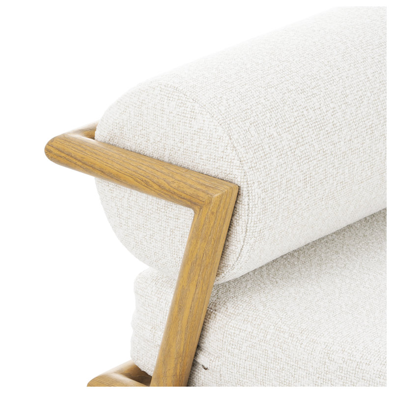 Fauteuil club d'extérieur en fer avec coussins blanc cassé La Fiora