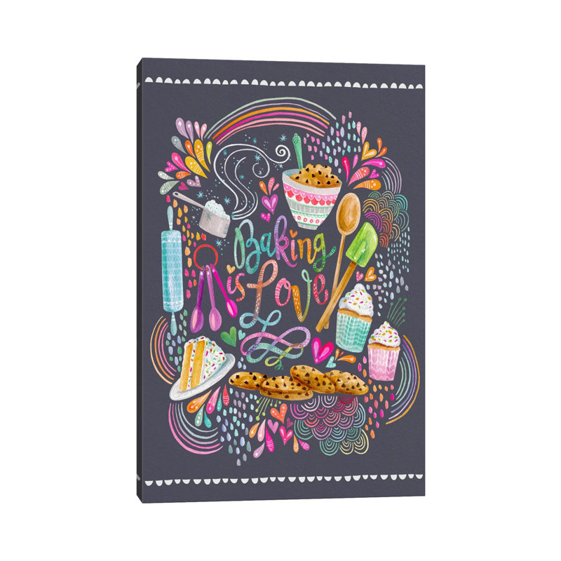 Baking Is Love 1 Piece Wrapped Canvas Painting, 101.6 cm H x 66.04 cm W x 3.175 cm D