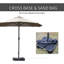 Parasol extérieur rectangulaire en acier Outsunny-1187040201