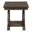 Table de bout classique classique avec tablette inférieure en chêne foncé et base à volutes avec support en bois 1pc