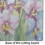 Orchids in Watercolor Glass Cutting Board Large