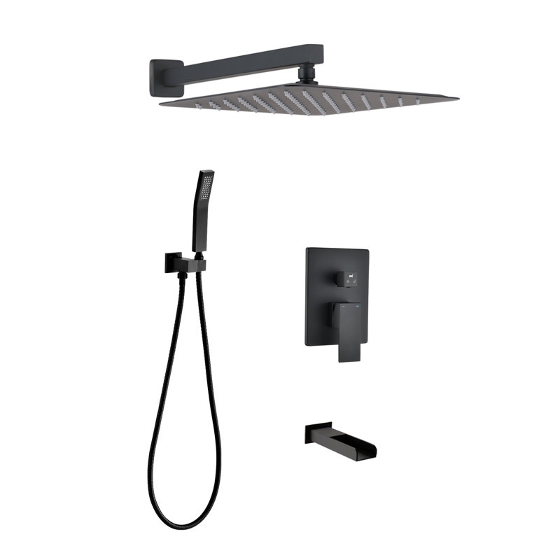 All-In-One Kit with Rough in-Valve, Matte Black