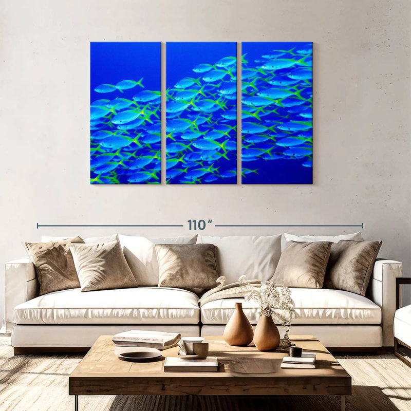 School Of Snapper Fish, 48" H x 74" W