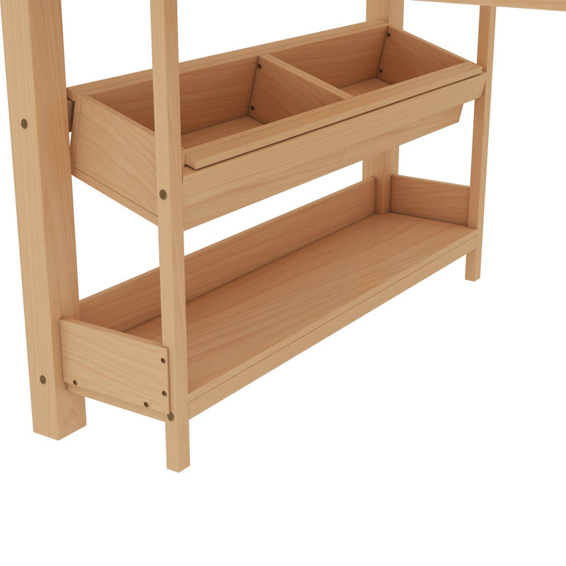 Twin Loft Bed With Multi-Storage Bookcases, Twin