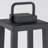 1 Light H16" Modern Matte Black Solar Lantern With Candle Shape Outdoor Light Decorative Portable Hanging Led Lights For Patio Camping-121782015