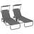 Folding Chaise Lounge Pool Chairs, Outdoor Sun Tanning Chairs With Canopy Shade, Reclining Back, Steel Frame And Side Pocket For Beach, Yard, Patio