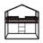 Twin Over Twin Wood Bunk Bed With Tent-1979634014