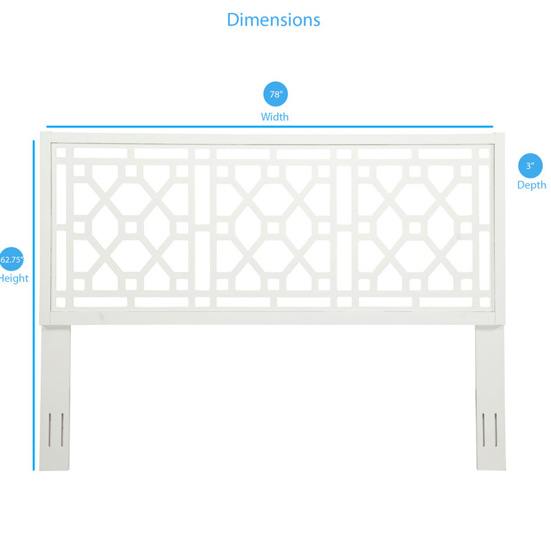 Tête de lit blanche très grand, fabriquée en bois de peuplier, 3 hauteurs ajustables, compatible avec des cadres de lit en métal standard, convient à une tête de lit très variée à détails décoratifs - très grand, fabriquée en bois robuste