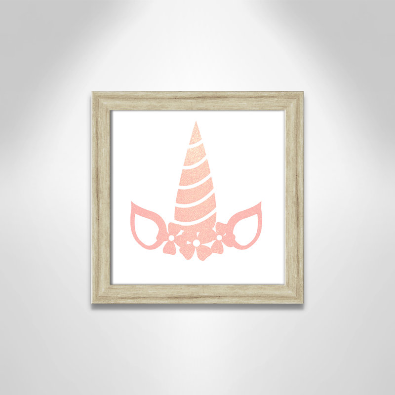 «Be the Unicorn», art encadré 3 ', H 12 po x l 12 po x P 0,6 po, Cadre plat beige