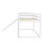 Lit simple superposé au-dessus blanc avec glissade polyvalente et finition lisse pour un look chic et stable, années de construction d'utilisation-18495034