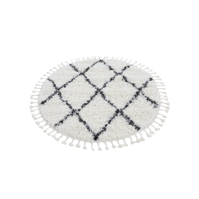 Eddy Shaggy Boho Black Rug