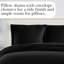 Ensemble de housse de couette Southshore Fine Linens Southshore Basics en noir, literie en microfibre à double brossage avec fermeture à glissière cachée et attaches d'angle, 1 taie décorative, simple / simple TG-336246575-336246576