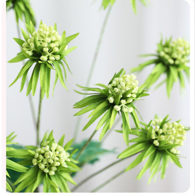 Set Of 6 Simulation Celery Flowers 23.2" Long Steam 4-Head Artificial Celery Green Plants Faux Florals Home Wedding Party Decoration, G