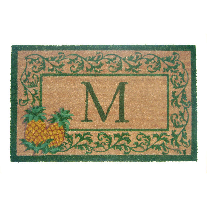 Paillasson d’extérieur antidérapant à volutes Aloha Aloha, Rectangle 1 pi 6 po x 2 pi 6 po, R