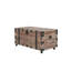 Table de coffre et table d'appoint S / 3 avec grand rangement antique en bois récupéré gris